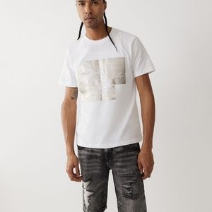 NWT True Religion Buddha Foil Panes SS Tee